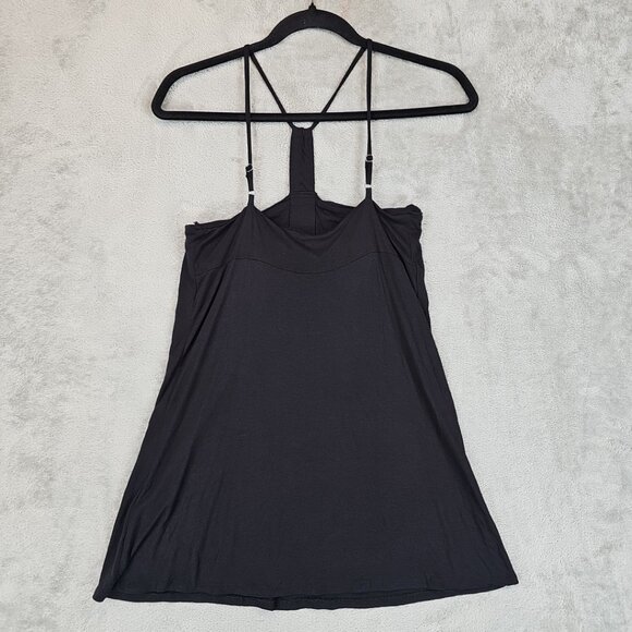 Armani Exchange Tank Top Womens Size S Black Chain Link Detail Flowy Viscose - Picture 2 of 8